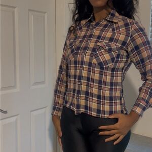 VINTAGE Plaid Button-Down Shirt